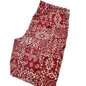 Surf Pendleton Hawaiian Shorts Red Print Size 36 Reyn Spooner Fabric Cotton